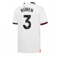 Fotbalové Dres Manchester City Ruben Dias #3 Venkovní 2023-24 Krátký Rukáv